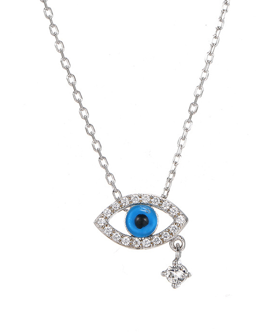 Fashion Silver  Silver Eyed Zircon Necklace