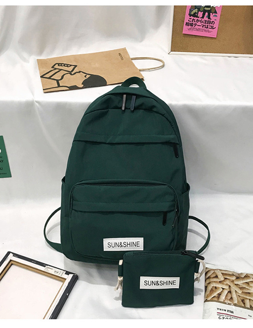 Fashion Green Labeled Backpack