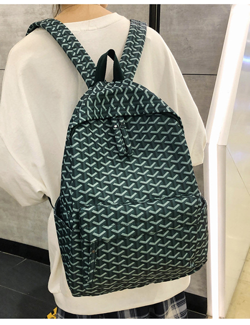 Fashion Green Printed Shoulder Bag
