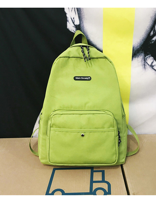 Fashion Green Large Labeled Backpack