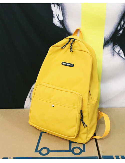 Fashion Yellow Trumpet Labeled Backpack