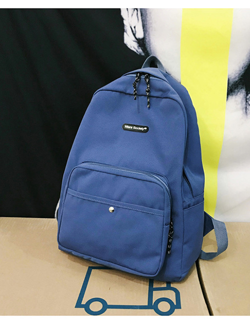 Fashion Blue Trumpet Labeled Backpack