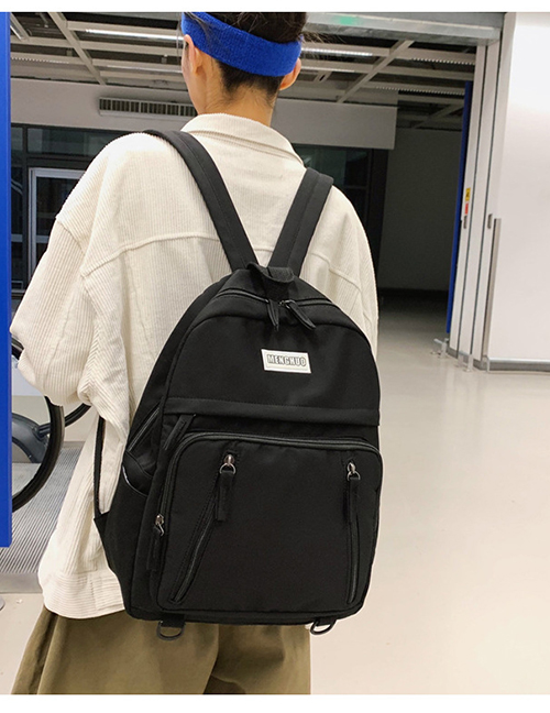 Fashion Black Colorblock Backpack