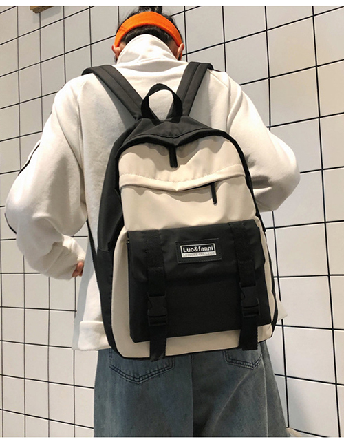 Fashion Black Contrast Shoulder Bag