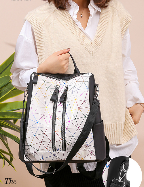 Fashion White Oxford Crossbody Backpack