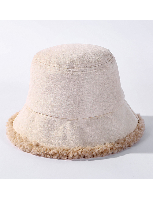 Fashion White Fur One Lamb Fur Fisherman Hat
