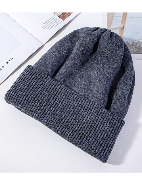 Fashion Gray Double Wool Cap
