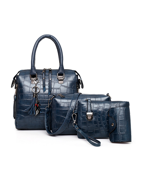 Fashion Blue Stone Pattern Shoulder Bag Shoulder Bag