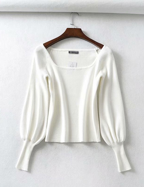 Fashion White Knit Sweater