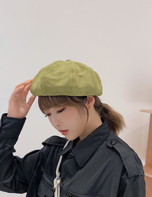 Fashion Green Solid Color Beret