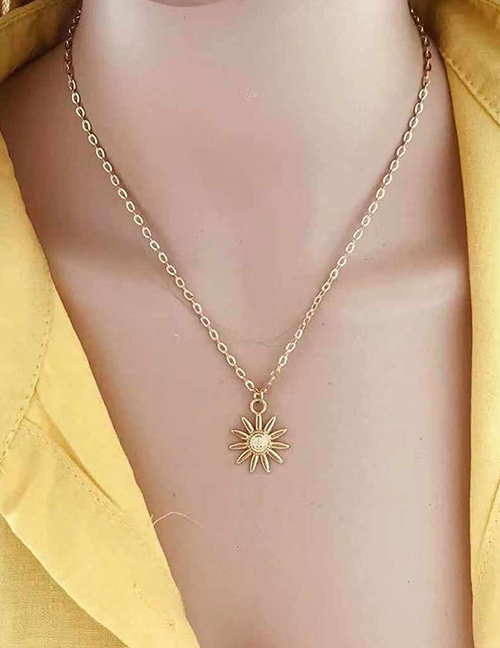Fashion Color Sun Flower Necklace