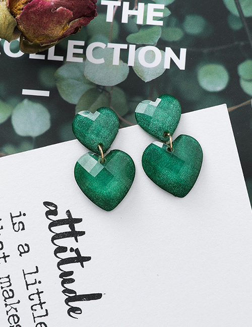 Fashion Green Acrylic Earrings
