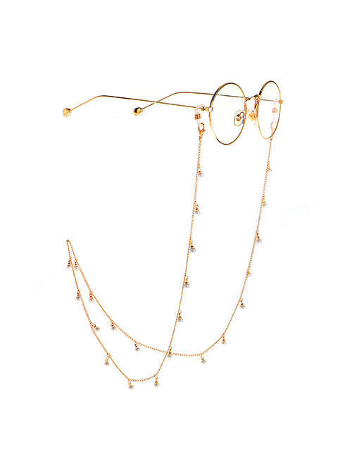 Gold Fringed Pearl Chain Glasses Chain