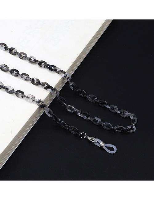 Gradient Black Acrylic Leopard Fine Chain Glasses Chain