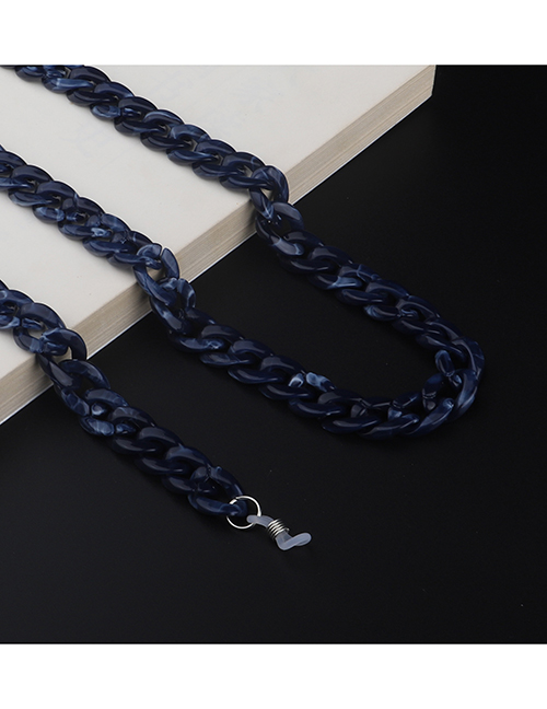 Blue Acrylic Leopard Double Color Glasses Chain