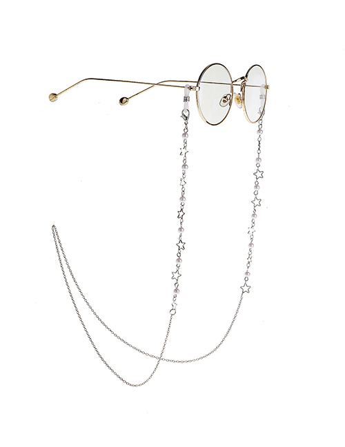 Silver Pearl Star Anti-skid Glasses Chain