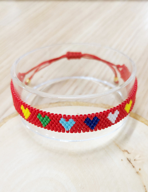 Red Beizhu Weaving Love Bracelet