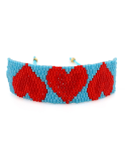 Blue Beizhu Weaving Love Bracelet