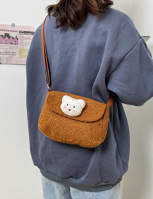 Brown Blush Bear Doll Shoulder Bag