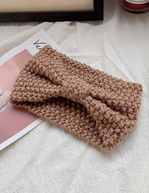 Brown Knitted Hair Band  Knitting