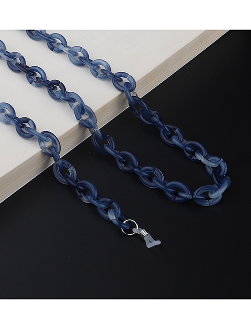 Blue Acrylic Leopard Double Color Glasses Chain