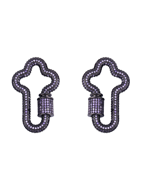 Fashion Purple Cross-studded Accessories