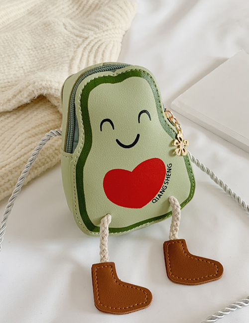 Fashion Green Fruit Children's Shoulder Crossbody Bag