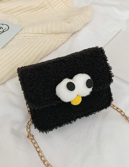 Fashion Black Eye Plush Children's Shoulder Bag