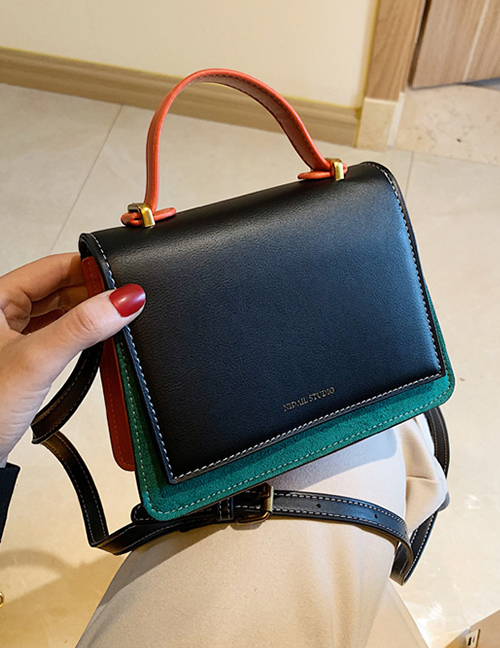 Fashion Black Chain Shoulder Portable Messenger Bag