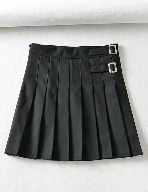 Fashion Black Pleated Skirt