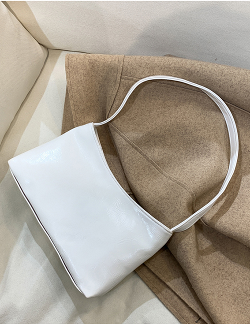 Fashion White Soft Leather Shoulder Bag