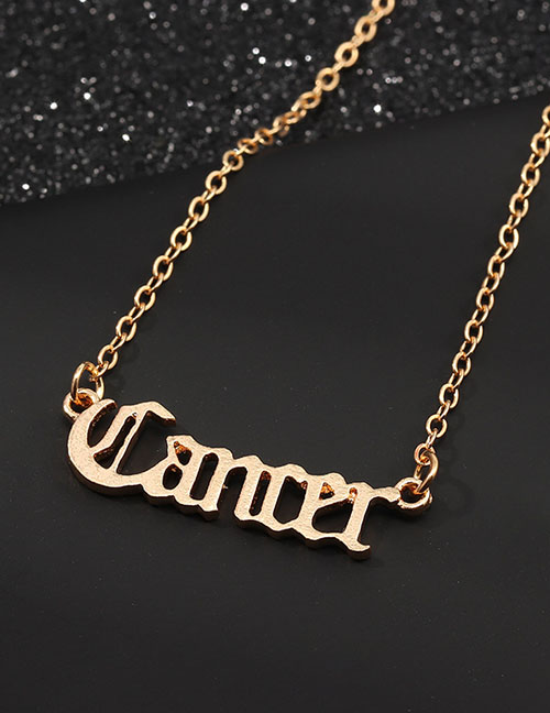 Fashion Golden Cancer Letter Necklace
