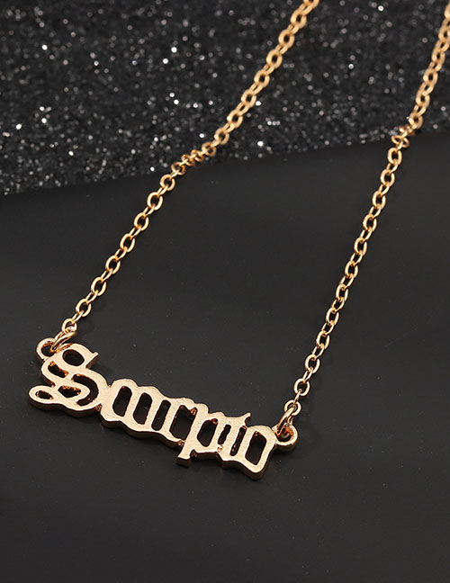 Fashion Golden Scorpio Letter Necklace
