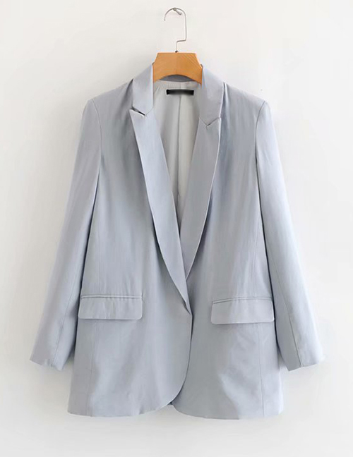 Fashion Gray Big V-neck Small Suit