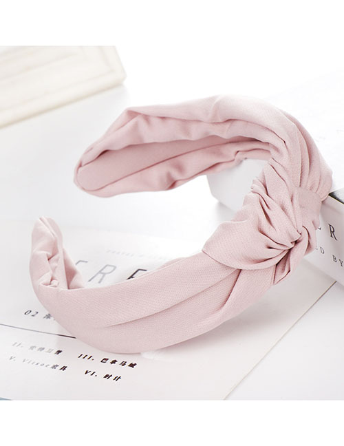 Fashion Pink Cross-knotted Wide-edged Headband