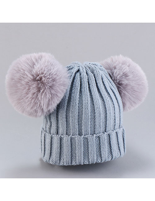 Fashion Hat-gray Thread Wool Ball Wool Hat