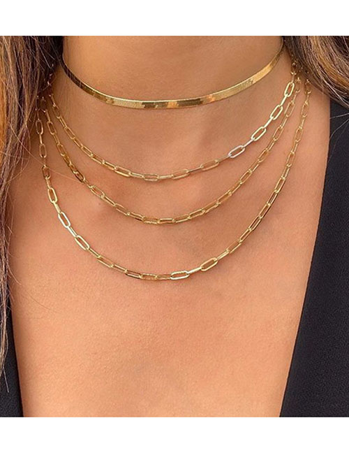 Fashion Golden Multi-layer Chain Necklace