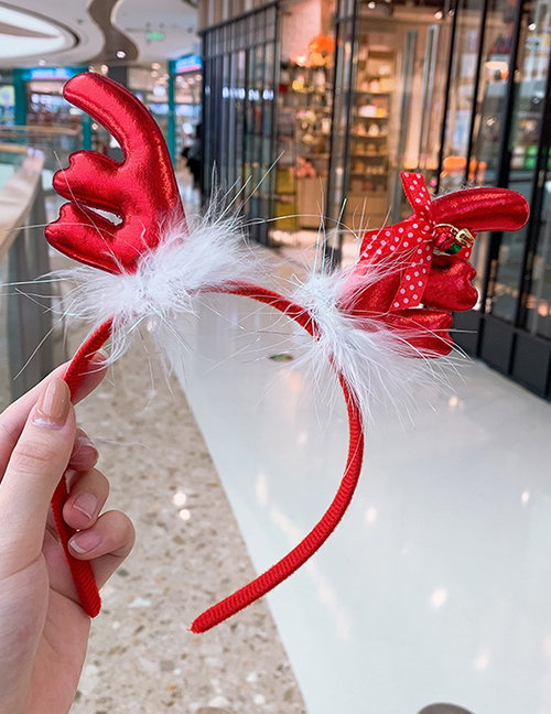 Fashion Red Antlers Headband Antler Feather Child Hair Band