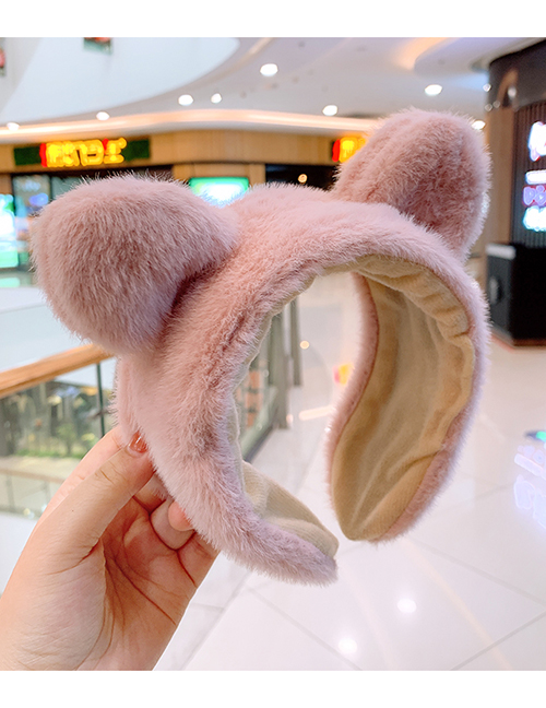 Fashion Korean Pink Kitten Ears Plush Children's Hair Hoop