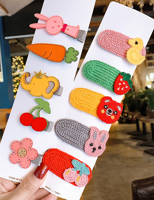 Fashion Recommended By The Manager (collection Plus Purchase Priority Delivery) Rabbit Radish Elephant Flower Children Hair Clip Set