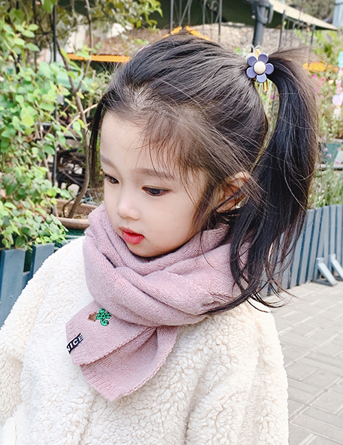 Fashion Korean Pink Cactus Alphabet Children Scarf