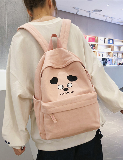 Fashion Pink Printed Puppy Backpack