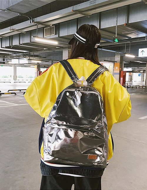 Fashion Light Grey Reflective Backpack