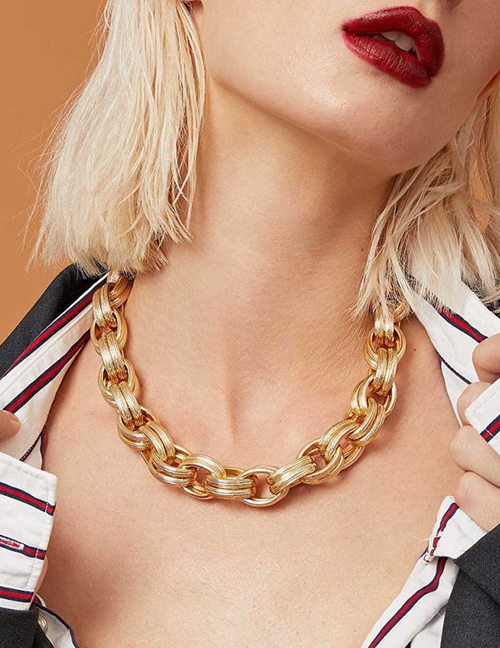 Fashion Golden Round Chain Necklace