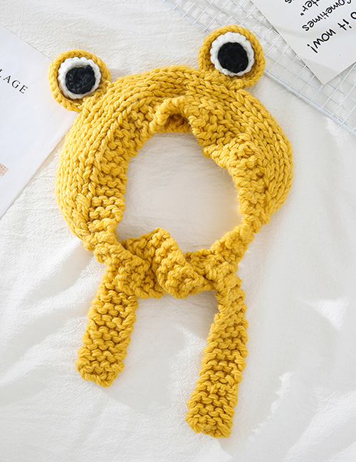 Fashion Yellow Frog Frog Wool Big Eyes Knitted Hat
