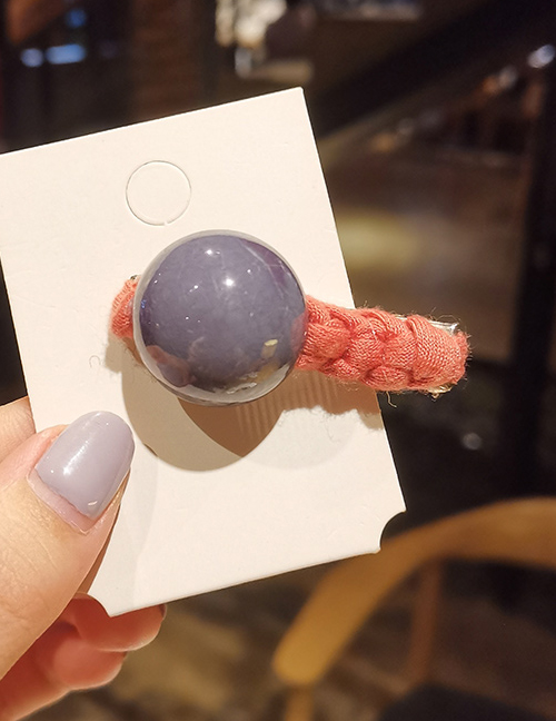 Fashion Korean Noodles With Purple Beans Doudou Alloy Hit Color Hairpin