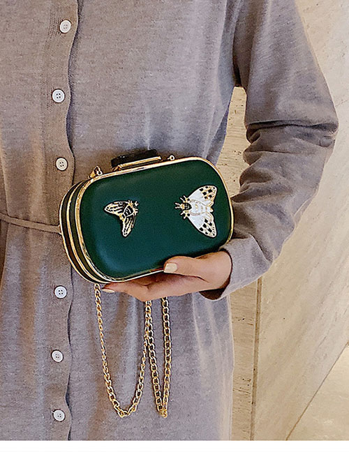 Fashion Green Butterfly Chain Shoulder Bag