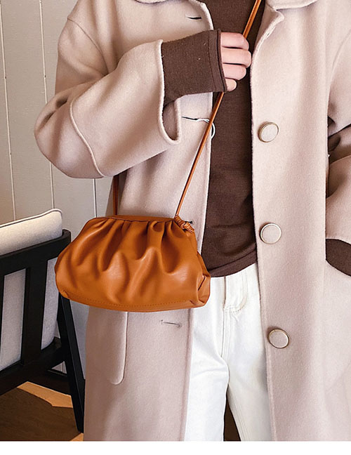 Fashion Brown Cloud Clip Shoulder Crossbody Bag