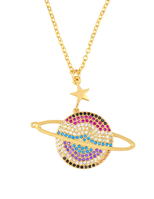 Fashion Planet Planet Star Necklace With Diamonds