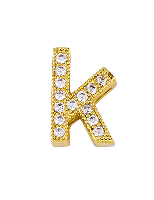 Fashion Golden K Diamond Letter Openwork Necklace